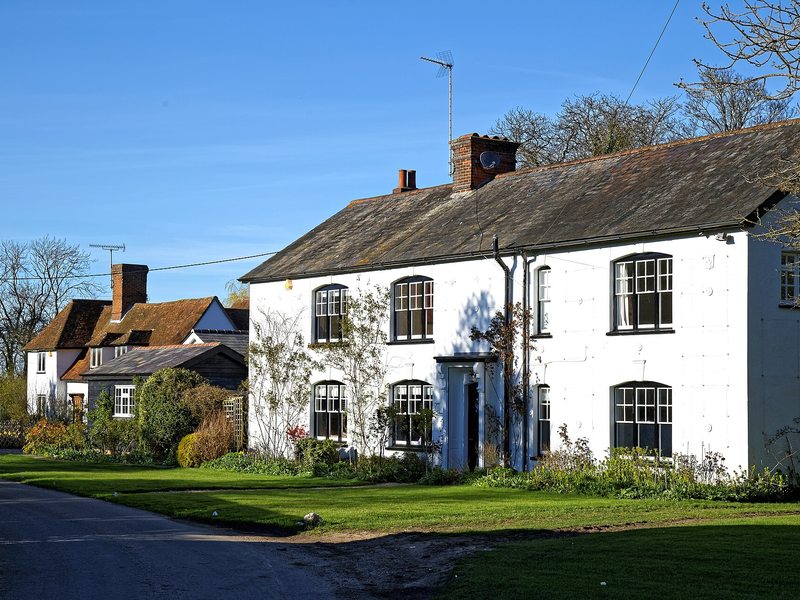 House with a finished re-roofed roof